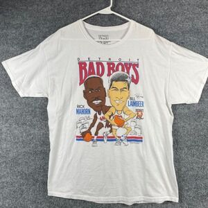 Detroit Pistons T Shirt Mens Extra Large White Bad Boys Modern NBA Basketball
